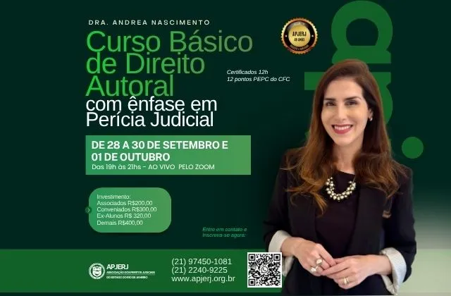 Curso de Direito Autoral com ênfase em Perícia Judicial