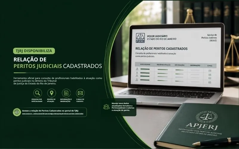 TJRJ disponibiliza relação de peritos judiciais cadastrados